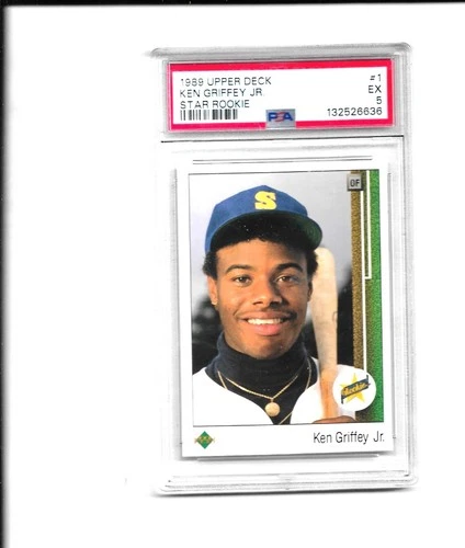 1989 Upper Deck KEN GRIFFEY JR. #1 Star Rookie card PSA 5 (Excellent)--Mariners