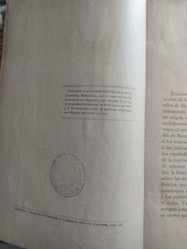 Gramatica Castellana - Real Academia Española - Hernando y Compañia 1901 - Picture 2 of 5