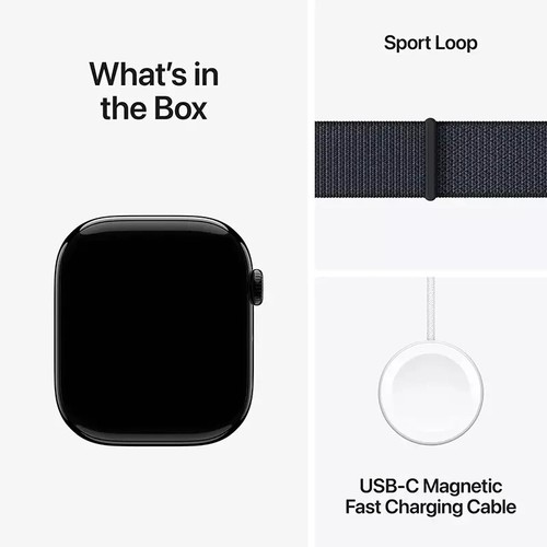 Apple Watch Series 10 (GPS) 46mm Case w Ink Sport Loop Jet Black MWWR3LW/A 2024 - Zdjęcie 3 z 3
