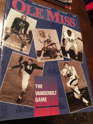 1993 Ole Miss VS Vanderbilt Football Program, Oxford MS
