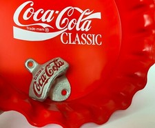 Coca-Cola Advertising Memorabilia Plastic Tray & Metal Bottle Opener STARR X