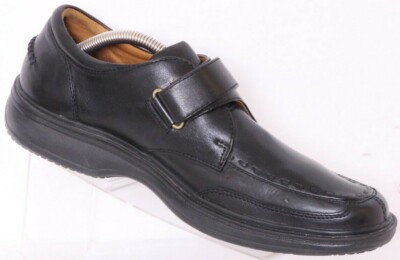 Dr. Comfort Frank 6210 Black Leather Strap Moc Split Toe  display picture 1