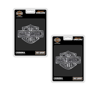 harley davidson bike hd raised 3d emblem tag chrome adhesive