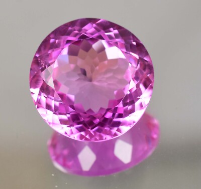 Flawless 48.60 Ct Natural Mogok Pink Ruby Round Cut Certified Loose Gemstone