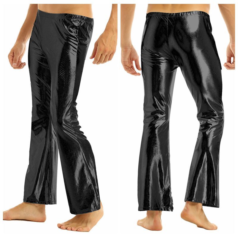 Men's Bell-Bottomed Pants Shiny Metallic Flares 60s 70s