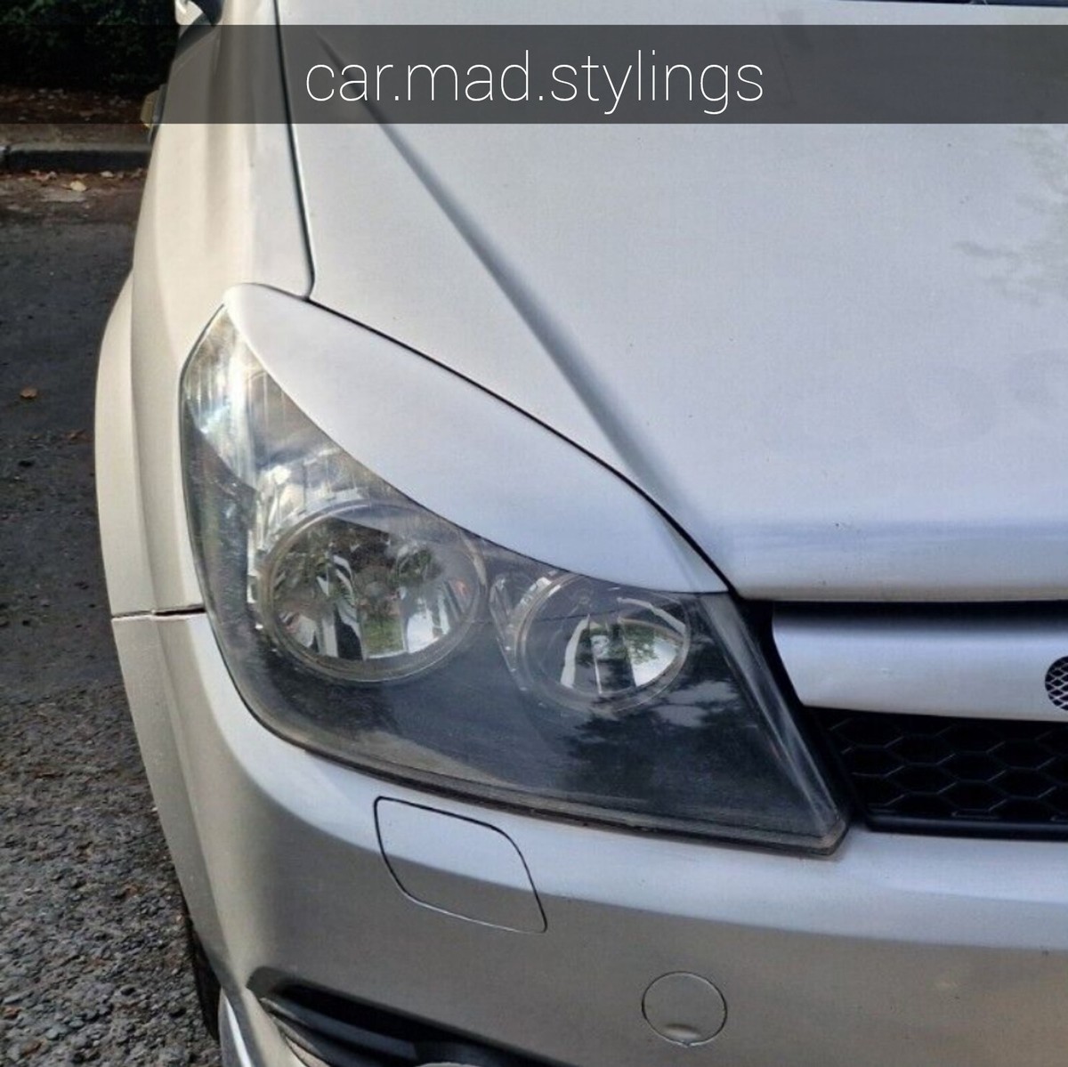 Vauxhall 2X CARBON FIBER Headlight Headlamp Eyebrows Eyelids For Mazda RX-8 RX8 Insignia Wind