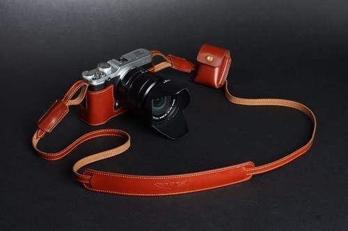 Estuche completo de cuero real para cámara y otros 4 accesorios para FUJIFILM XA1 XA2 XM1 A - Imagen 9 de 9