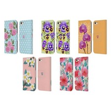 HEAD CASE DESIGNS WATERCOLOUR FLOWERS 2 LEATHER BOOK CASE FOR APPLE iPOD TOUCH