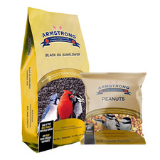 Armstrong Bird Food Combo Pack - Black Oil Sunflower Seed  Peanut Halves