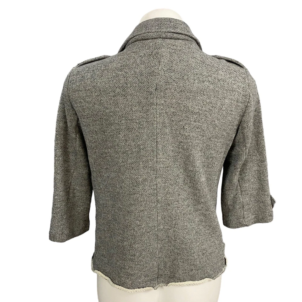CAbi Peacoat Womens Sz Medium Heather Gray Blazer Jacket Style # 393 Knit Work - Image 2 of 4