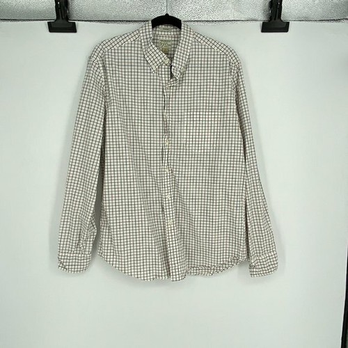 J Crew Mens Button Up LS Collared Slim Fit Shirt Size Large White - Picture 2 of 3