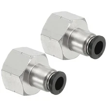 Female Straight Tubing Push to Connect Fittings 2 Pack Female Straight 1/4 In...