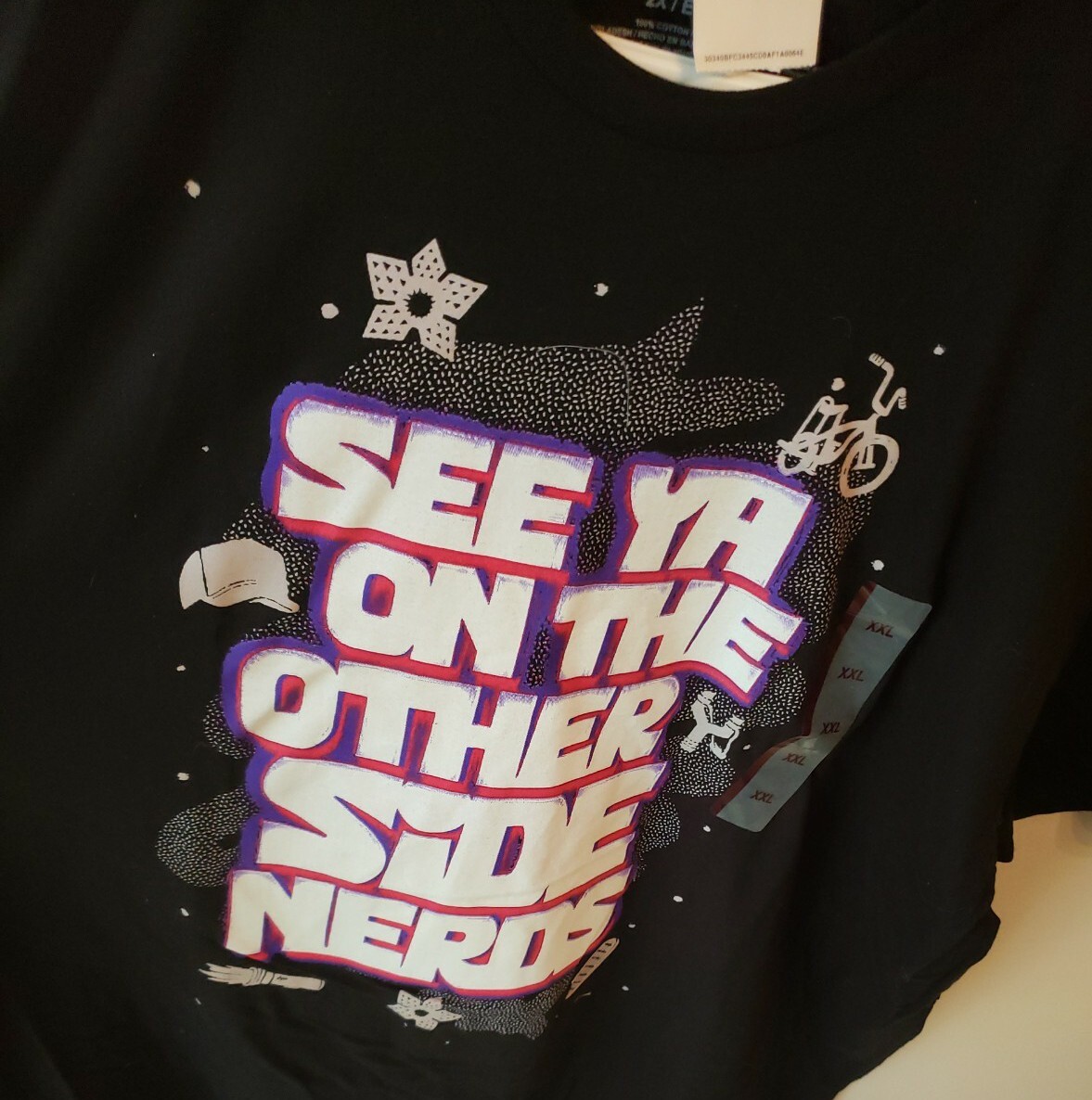 T shirt Stranger Things 4 Netflix 2XL ci vediamo dall'altra parte nerd rara nuova con etichetta