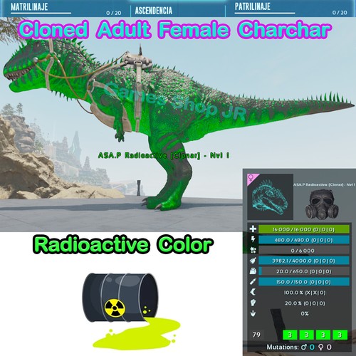 Ark Survival Ascended PVE - Level 1 Carcha Erwachsene geklont F/M XBOX/PC/PS5 - ASA - Bild 5 von 7