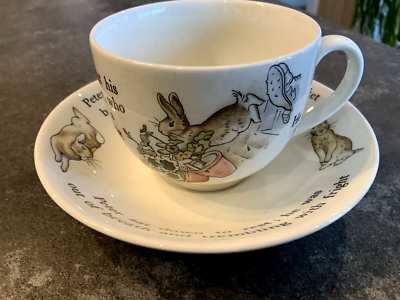 Vintage Wedgwood Beatrix Potter Peter Rabbit Cup and Saucer | eBay UK