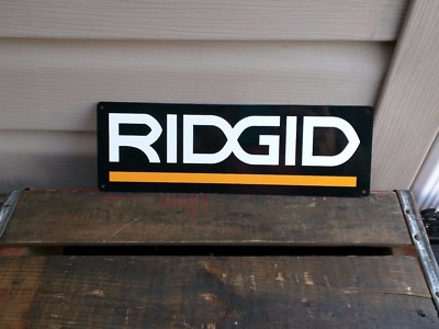 RIDGID Metal Sign Power Tool Rugged Jobsite Tools Contractor Plumbers 4x12 50104