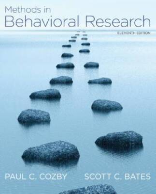 Methods in Behavioral Research (BB Psychology) - Paperback - GOOD
