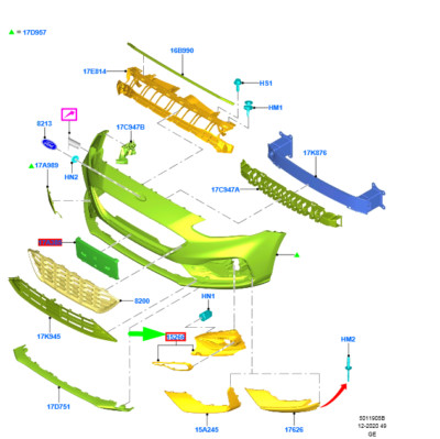 FORD FOCUS MK3 Front Left Fog Lamp Bracket 2333761 NEW GENUINE | eBay 