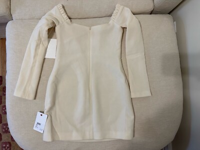 【関税込み】KHAITE オフホワイト Octavia ミニワンピース Khaite Octavia Dress In Ivory / Cream / White Brand New With