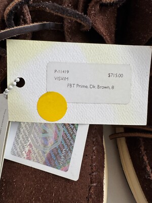 RARE - NIB Visvim FBT Prime Moc Shoes Dark Brown - Men Size 8 US