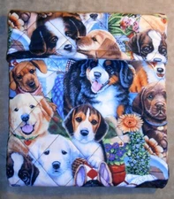 Potato Bag Puppies Dogs Animals Microwave Quilted Handmade