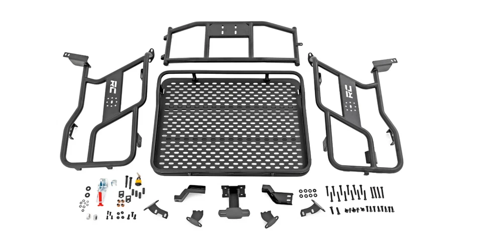 Suporte de pneu sobressalente para rack de carga traseiro Rough Country para Polaris RZR XP 1000/XP4 14-23 - Imagem 4 de 4