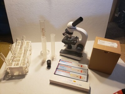 AmScope 40X-1000X Compound Microscope Metal w/ Optical Lens Student & Multi-Use