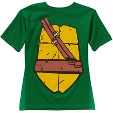 TEENAGE MUTANT NINJA TURTLES Costume Tee w/ Cape T-Shirt NWT Boys Size 10-12 18