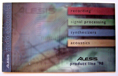 Alesis Studio Electronics 1998 Catalog Synthesizers Recording Signal Processing.