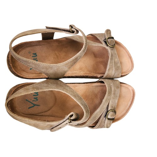 Sandalias YUU By Crocs (Peyton) Plantilla Flexible con Cordones Tostadas Ligeras Talla 9 M - Imagen 5 de 7