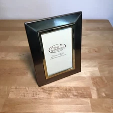 Vintage Things Remembered Gold Brush Clear Glass Free Stand Photo Frame Korea