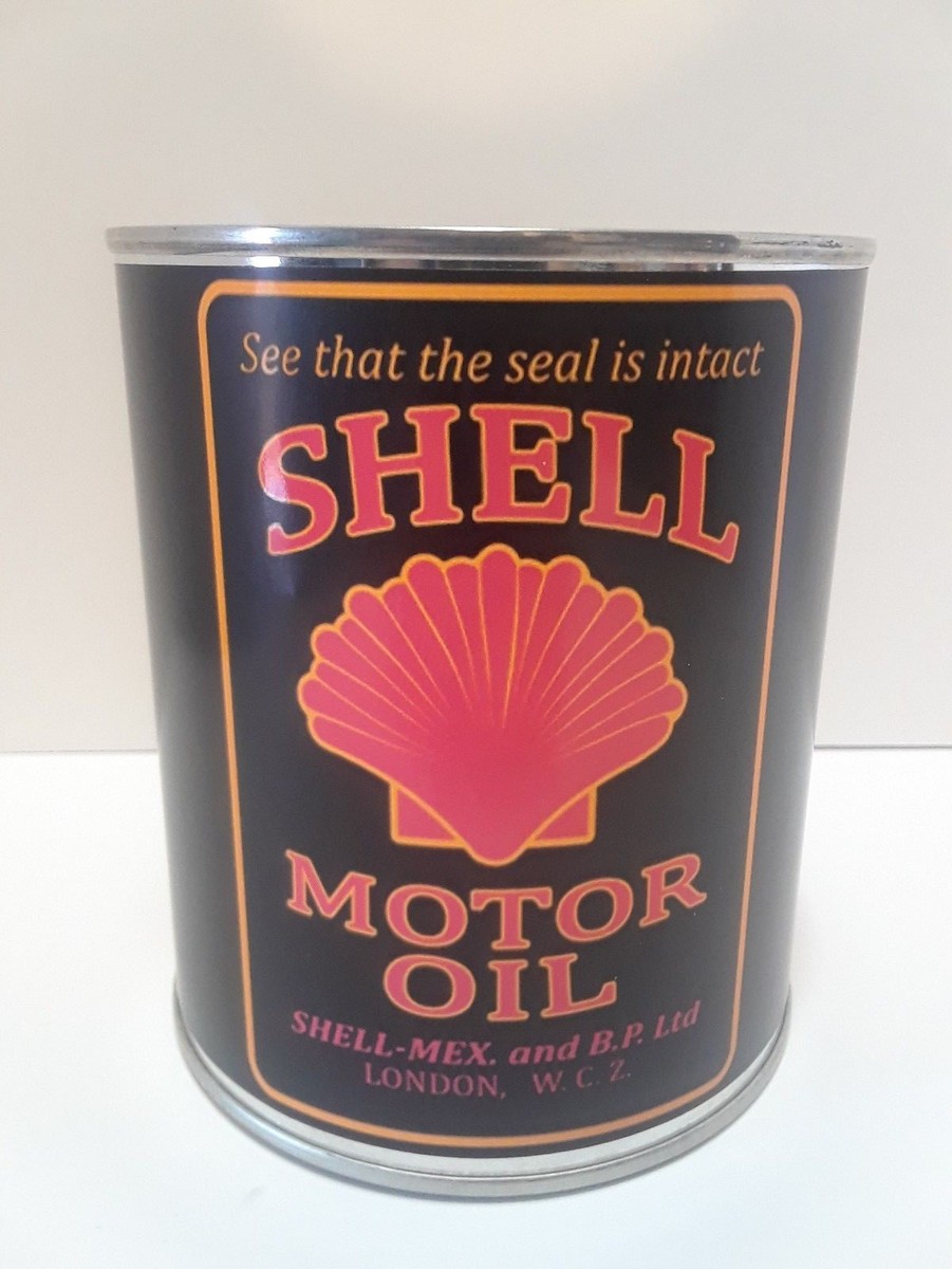 Antique Shell Motor Oil Can 1 qt. - ( Re-pop Collectible ) | eBay