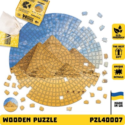Wooden Circle Jigsaw Puzzle ''Great Pyramid of Giza '' 508 pcs Perfect Gift Size L