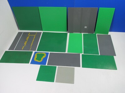 15 große LEGO GRÜN BLAU CITY GRUNDPLATTE 32x32 Noppenplatte STADTFLUGHAFEN Lot Set