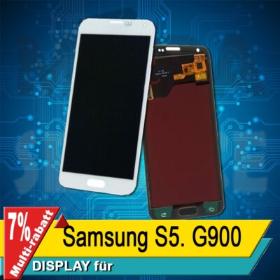 Display Für Samsung S5 G900 G900F Komplettes Bildschirm Lcd Touch TFT Weiß