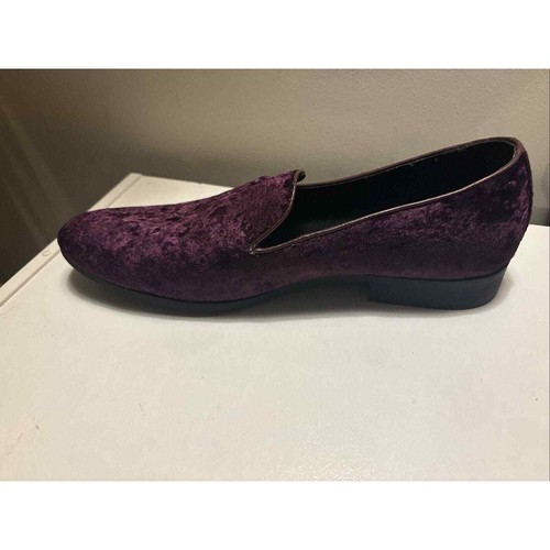 Amali Men's Slip On Purple Velour Loafers Dress Shoes Size 10 - Picture 8 of 11