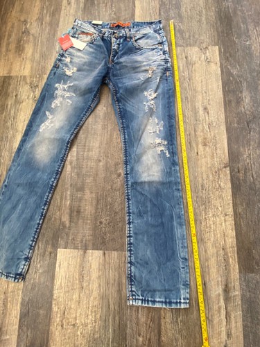NWT CIPO & BAXX CG50 Men’s Button Fly Distressed Denim Jeans 30 X 34 Turkey - Picture 13 of 23