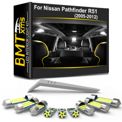 14PCS Canbus For Nissan Pathfinder R51 LED Interior Light Package Kit 2005-2012