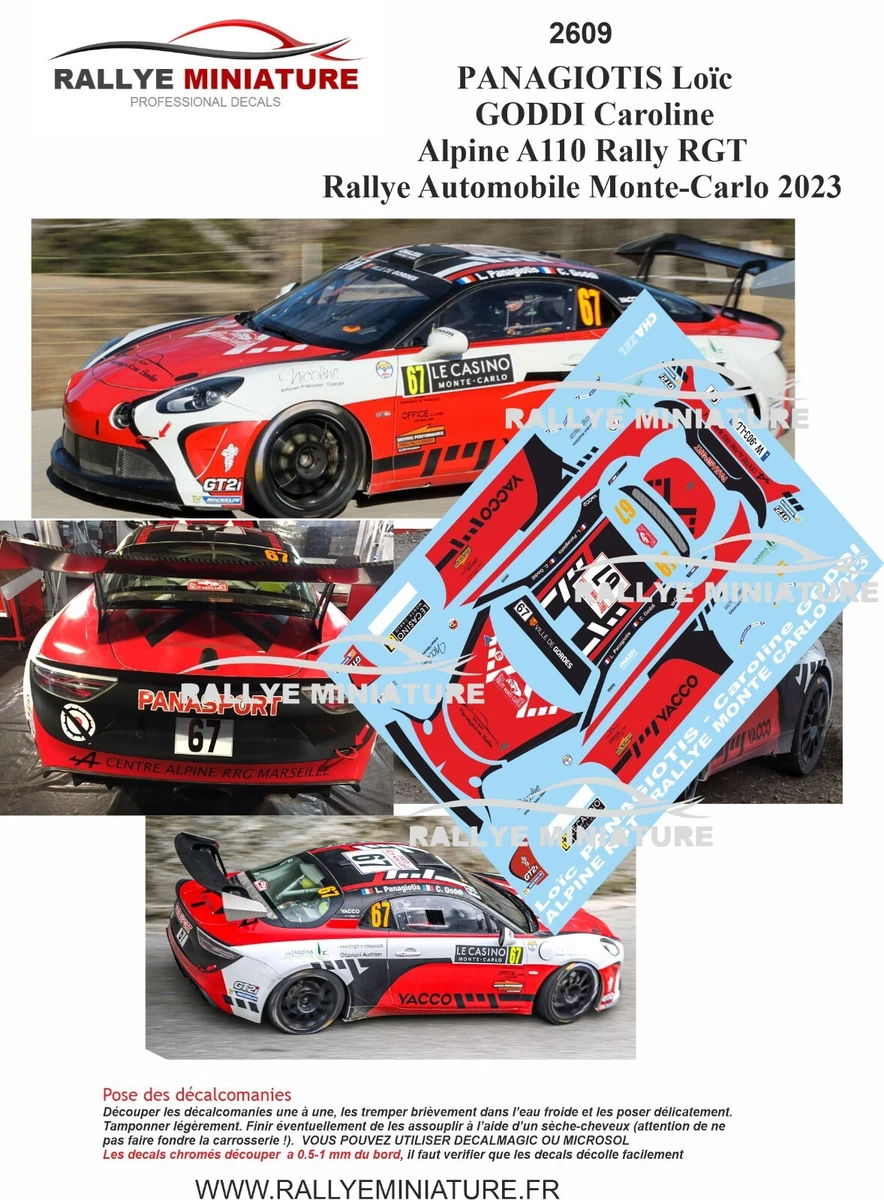 DECALS 1/32 REF 2565 ALPINE RENAULT A110 DARNICHE RALLYE DU MAROC 1973 WRC RALLY