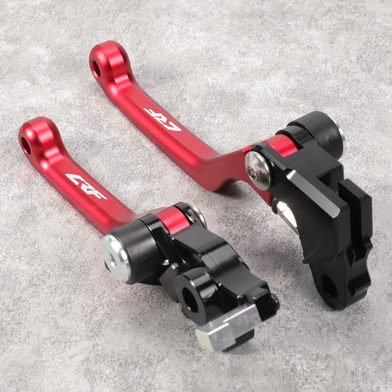 Par De Palancas Pivotantes De Freno Y Embrague Para Honda CR – Modelos 80R, 85R, 125R, 250R Y 500R – Color Rojo