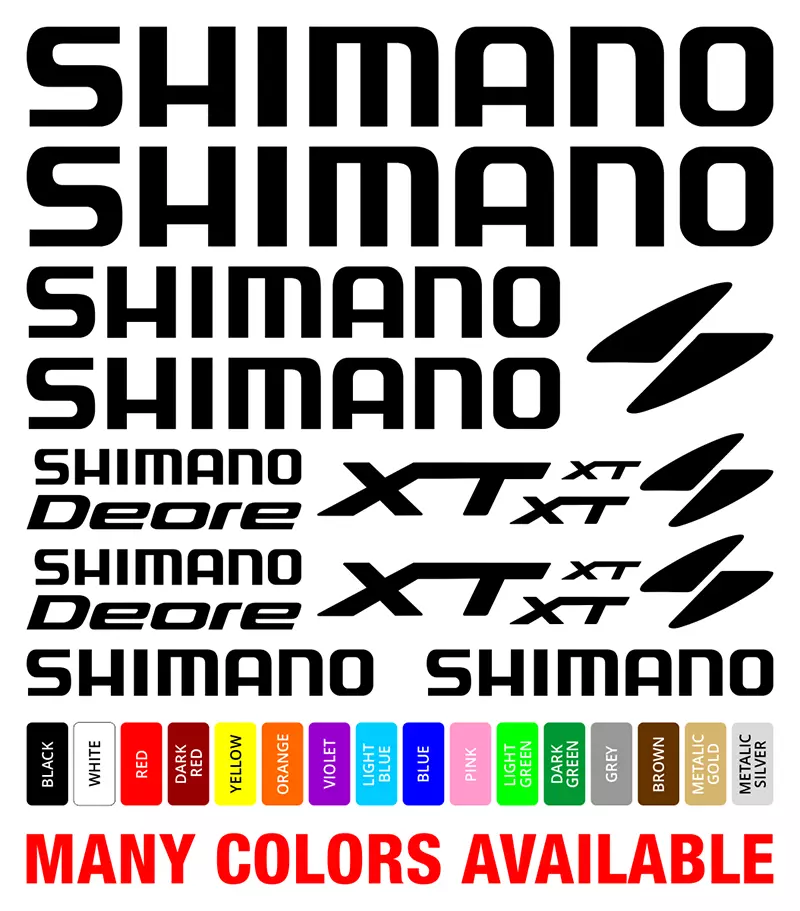 Shimano Die Cut Decals Stickers Bicycle Graphics Autocollant