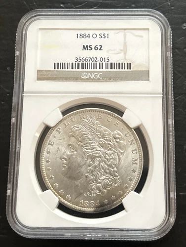 1884 O MORGAN  Silver Dollar NGC MS62