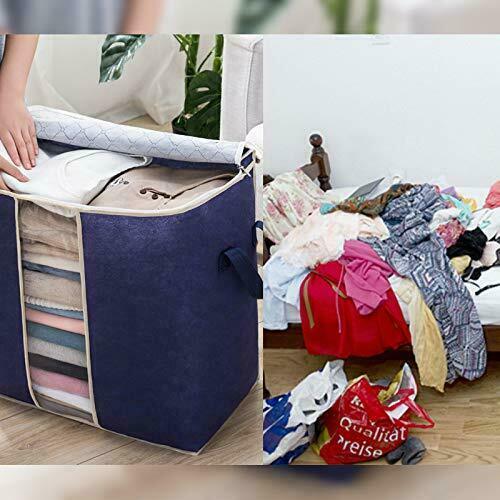 3Pcs Large Clothes Storage Bags Organizer for Clothes Duvets Blankets with Zips - Picture 6 of 12