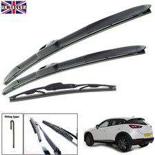 Set 3 spazzole tergicristallo ibride adatte a Mazda Cx-3 2015 in poi HY-035 22"18"10"HRC