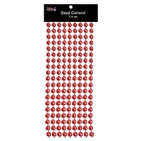 Theme Machine Weihnachtsbaum Deko 2.7 Meter Chunky Perlen Girlande - Rot