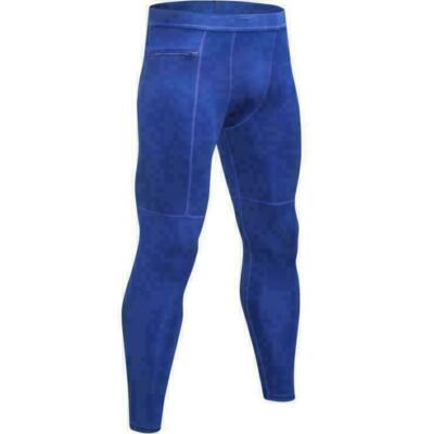 Men's Compression Pants Baselayer Cool Dry Sports Leggings Running with Pocket