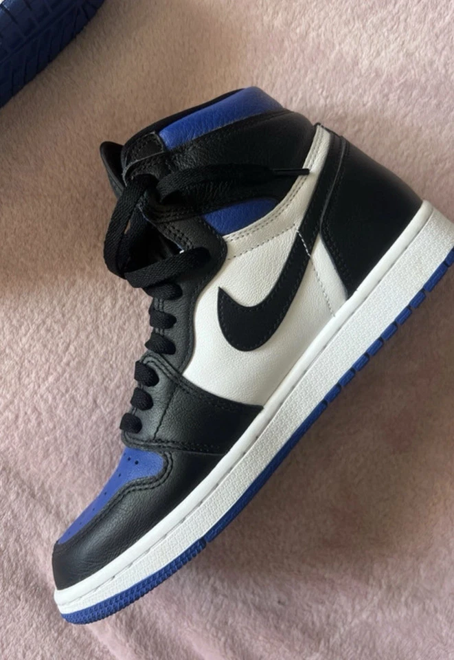 Nike Air Jordan 1 Retro High Royal Toe Mens Basketball Shoes Trainers Size UK 7, photo 4 of 5