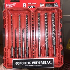 Milwaukee 8 Pc SDS Plus 4-cutter Carbide Bit ...