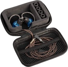 IEM Case for in-Ear Monitors, Headphones  Earbuds   EVA Travel Storage Black