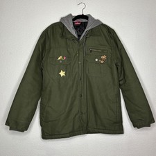 Dickies Men's M Utility Jacket Forrest Green Hooded Skateboarding Duck Canvas